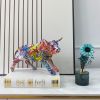 NORTHEUINS Graffiti Painting Resin Bull Figurines Home Living Room Bedroom Office Desktop Feng Shui Ornaments Collection Statues