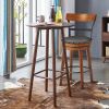 25.5-Inch 360-Degree Bar Swivel Stools with Leather Padded