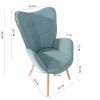 Modern Wingback Accent Armchair Living Room Tufted Velvet Upholstery