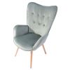 Modern Wingback Accent Armchair Living Room Tufted Velvet Upholstery