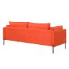 Modern Style 3 Seat Sofa Linen Fabric Upholstered Couch Furniture 3-Seats Couch for Different Spaces; Living Room; Apartment