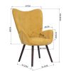 Modern Wingback Accent Armchair Living Room Tufted Velvet Upholstery