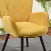 Modern Wingback Accent Armchair Living Room Tufted Velvet Upholstery