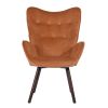 Modern Wingback Accent Armchair Living Room Tufted Velvet Upholstery