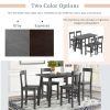 Minimalist industrial Style 5-Piece Counter Height Dining Table Set Solid Wood & Metal Dining Table with Four Chairs for Small Space