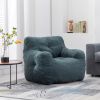 Soft Tufted foam bean bag chair with Teddy fabric