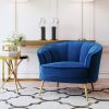 Modern Velvet Accent Barrel Chair Leisure Accent Chair Living Room Upholstered Armchair Vanity Chair for Bedroom Meeting Room