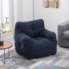 Soft Tufted foam bean bag chair with Teddy fabric