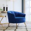 Modern Velvet Accent Barrel Chair Leisure Accent Chair Living Room Upholstered Armchair Vanity Chair for Bedroom Meeting Room