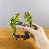 NORTHEUINS Resin Leggy Couple Frog Figurine Modern Creative Wedding Animal Statue for Interior Home Desktop Decor Accessories