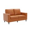 Modern Style Loveseat PU Leather Upholstered Couch Furniture for Home or Office (Loveseat)