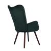 Modern Wingback Accent Armchair Living Room Tufted Velvet Upholstery