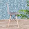 Set of 4 Modern Style Dining Chair, Shell Lounge Plastic Chair for Kitchen, Dining, Bedroom, Living Room Mid-Century Modern Side Chairs with Wooden Wa