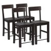 Minimalist industrial Style 5-Piece Counter Height Dining Table Set Solid Wood & Metal Dining Table with Four Chairs for Small Space