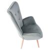 Modern Wingback Accent Armchair Living Room Tufted Velvet Upholstery