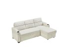 Leisure Pull-out Storage Sofa Chaise Longue Corner Broaching Bed for Living Room