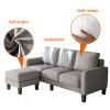 Modern Living Room Furniture L Shape Sofa with Ottoman