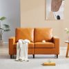 Modern Style Loveseat PU Leather Upholstered Couch Furniture for Home or Office (Loveseat)