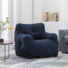 Soft Tufted foam bean bag chair with Teddy fabric