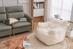 Soft Tufted foam bean bag chair with Teddy fabric