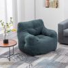 Soft Tufted foam bean bag chair with Teddy fabric