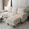 Modern Living Room Furniture L Shape Sofa with Ottoman