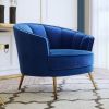 Modern Velvet Accent Barrel Chair Leisure Accent Chair Living Room Upholstered Armchair Vanity Chair for Bedroom Meeting Room