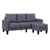 Modern Living Room Furniture L Shape Sofa with Ottoman