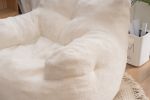 Soft Tufted foam bean bag chair with Teddy fabric