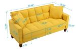 Hot Selling Solid Color Easy Assemble Loveseat 2 Seater Furniture Breathable Linen Sofa Chair