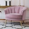 Modern Velvet Accent Barrel Chair Leisure Accent Chair Living Room Upholstered Armchair Vanity Chair for Bedroom Meeting Room