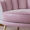 Modern Velvet Accent Barrel Chair Leisure Accent Chair Living Room Upholstered Armchair Vanity Chair for Bedroom Meeting Room