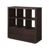 Steele 6 Cube Storage Bookcase Organizer with Drawers; Multiple Finishes