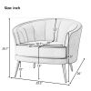 Modern Velvet Accent Barrel Chair Leisure Accent Chair Living Room Upholstered Armchair Vanity Chair for Bedroom Meeting Room