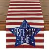 Independence Day Table Runner; 4th Of July Patriotic Memorial Day Stripes Stars Pattern Table Runner; Independence Day Tabletop Decorations; Home Deco