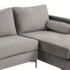 Modern Velvet Fabric Couch Reversible Chaise Sofa U Shaped Couch Sofa with Ottoman for Living Room; Apartment