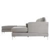 Modern Velvet Fabric Couch Reversible Chaise Sofa U Shaped Couch Sofa with Ottoman for Living Room; Apartment