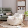 Soft Tufted foam bean bag chair with Teddy fabric