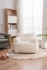 Soft Tufted foam bean bag chair with Teddy fabric