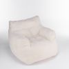 Soft Tufted foam bean bag chair with Teddy fabric