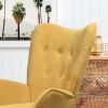 Modern Wingback Accent Armchair Living Room Tufted Velvet Upholstery