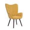 Modern Wingback Accent Armchair Living Room Tufted Velvet Upholstery