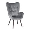 Modern Wingback Accent Armchair Living Room Tufted Velvet Upholstery