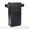 3-Layer Beauty Salon Storage Cabinet Hairdressing Tool Styling Station w/ 6 Hair Dryer Holders;  2 Drawers and 1 Cabinet