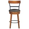 25.5-Inch 360-Degree Bar Swivel Stools with Leather Padded