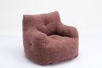 Soft Tufted foam bean bag chair with Teddy fabric