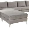 Modern Velvet Fabric Couch Reversible Chaise Sofa U Shaped Couch Sofa with Ottoman for Living Room; Apartment