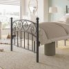 Bed Frame with Headboard and Footboard Metal Platform Bed Frame Queen Size No Box Spring Needed;  Twin Black