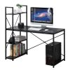 Computer Desk 48 inch with Storage Shelves Table for Home Office  Modern Simple Style