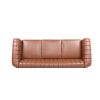 83.46''  PU Rolled Arm Chesterfield Three Seater Sofa.